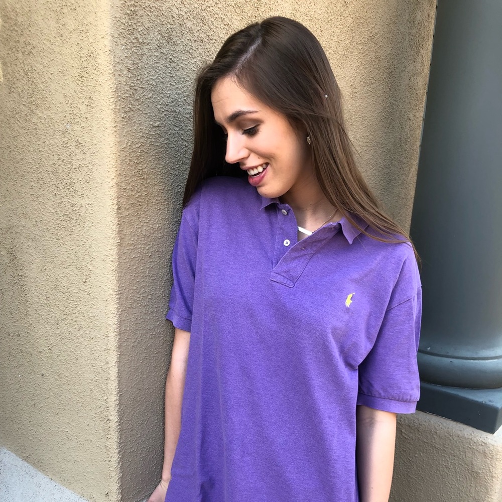 Polo Ralph Lauren purple collared shirt